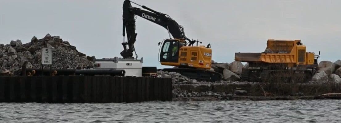 Work on Great Sodus East Breakwater progresses (VIDEO)