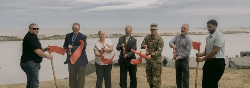Officials celebrate completion of Oswego’s West Arrowhead Breakwater