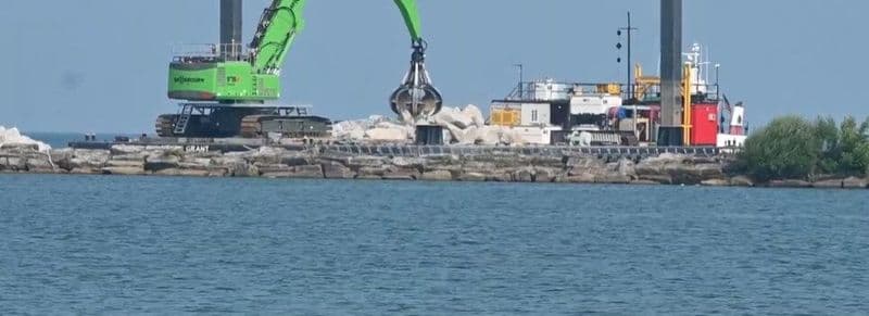 VIDEO: Breakwater repairs at Dunkirk Pier