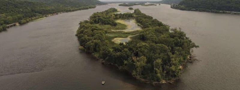 Dredging part of the Johnson Island restoration project