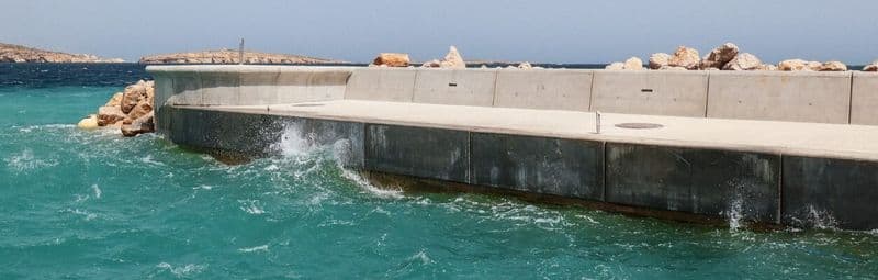Infrastructure Malta: New breakwater takes shape in Bugibba