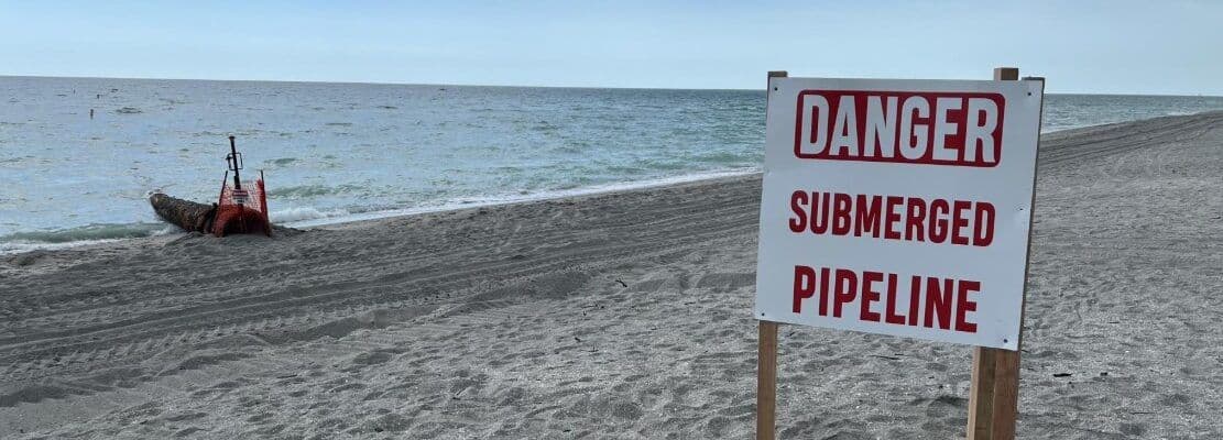 New sand arrives onto Venice shoreline