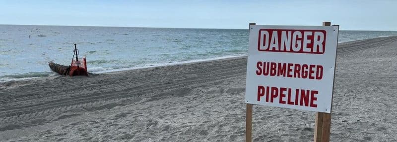 New sand arrives onto Venice shoreline