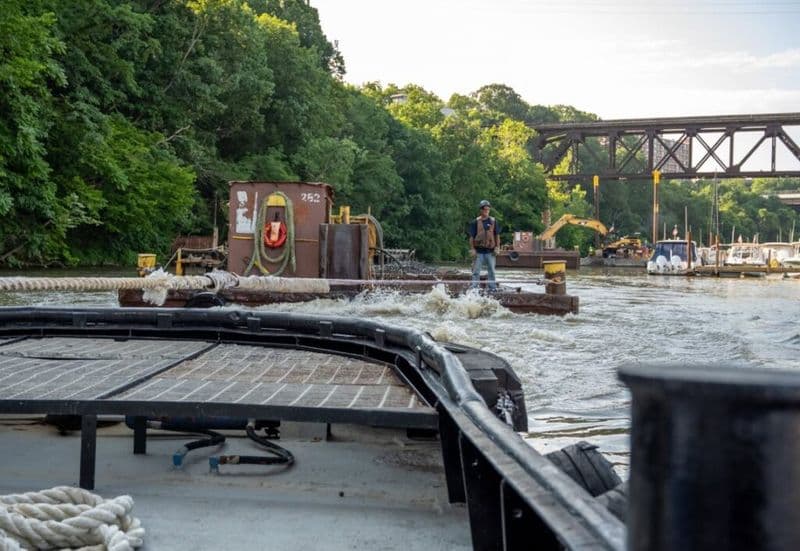 Dredging of Rocky River Harbor nears end