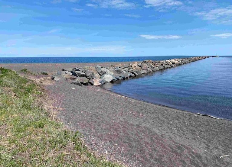 Work on Keweenaw Waterway breakwater in full swing